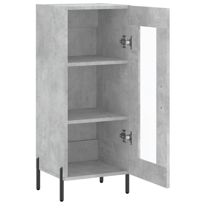 skænk 34,5x34x90 cm konstrueret træ betongrå