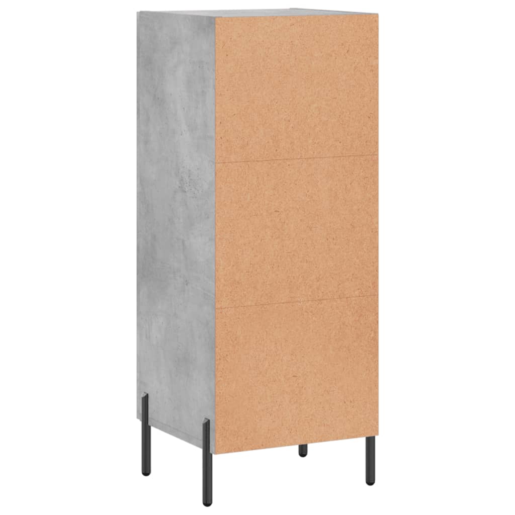 skænk 34,5x34x90 cm konstrueret træ betongrå