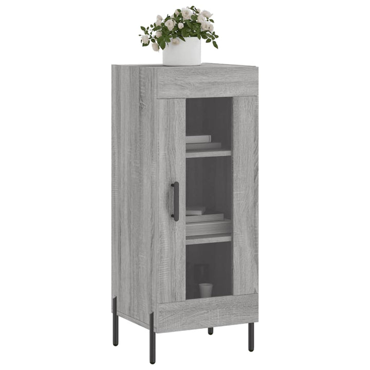 skænk 34,5x34x90 cm konstrueret træ grå sonoma-eg