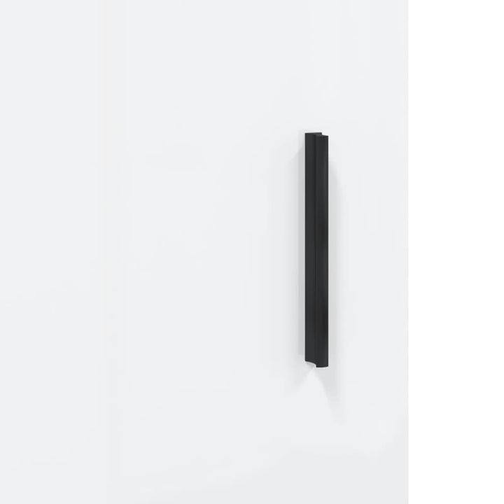 skænk 34,5x34x90 cm konstrueret træ hvid højglans