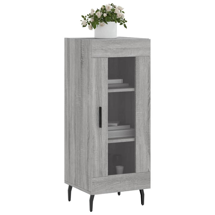 skænk 34,5x34x90 cm konstrueret træ grå sonoma-eg