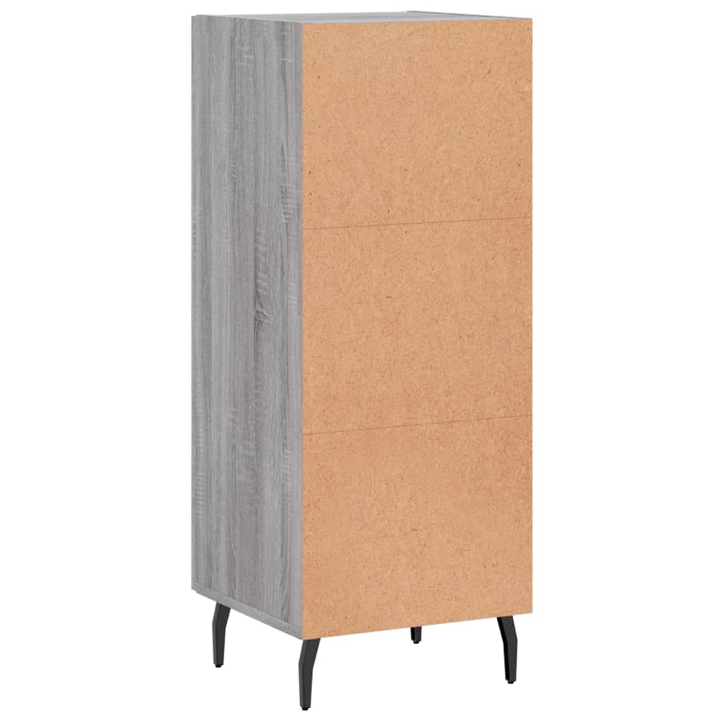 skænk 34,5x34x90 cm konstrueret træ grå sonoma-eg