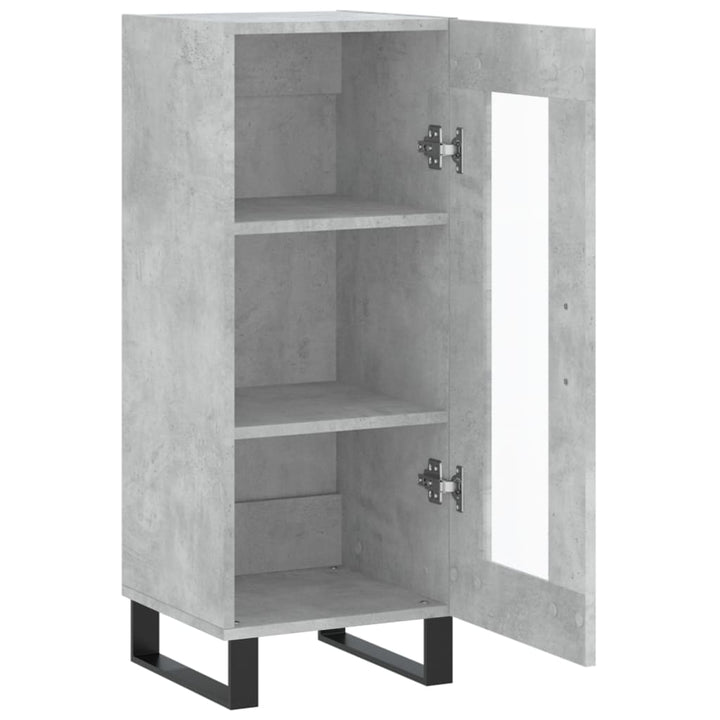 skænk 34,5x34x90 cm konstrueret træ betongrå