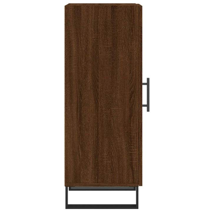 skænk 34,5x34x90 cm konstrueret træ brun egetræsfarve