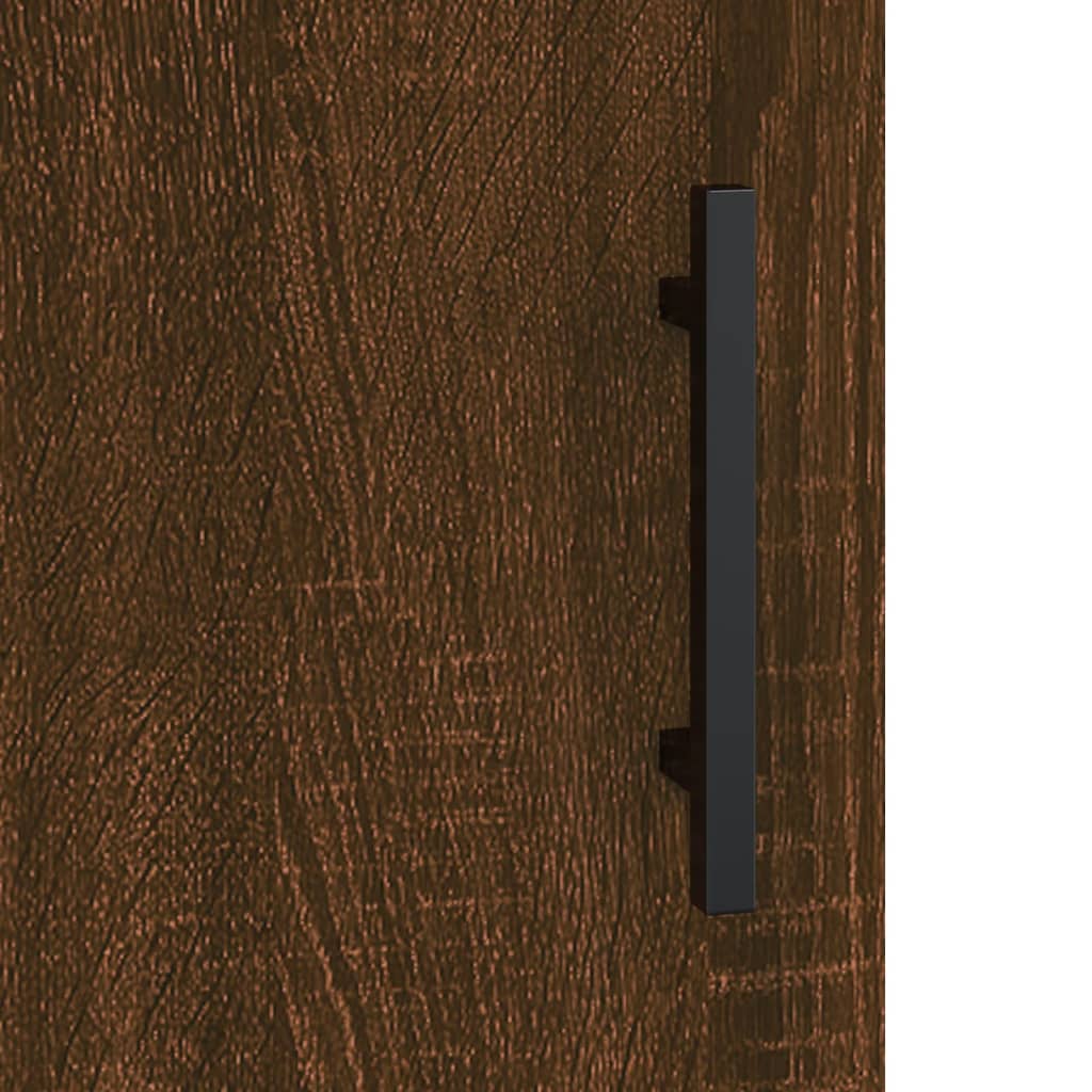 skænk 34,5x34x90 cm konstrueret træ brun egetræsfarve