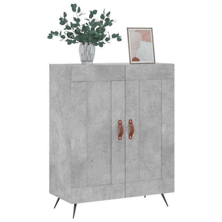 skænk 69,5x34x90 cm konstrueret træ betongrå