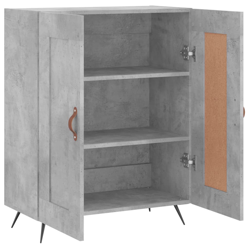 skænk 69,5x34x90 cm konstrueret træ betongrå