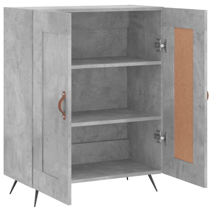skænk 69,5x34x90 cm konstrueret træ betongrå