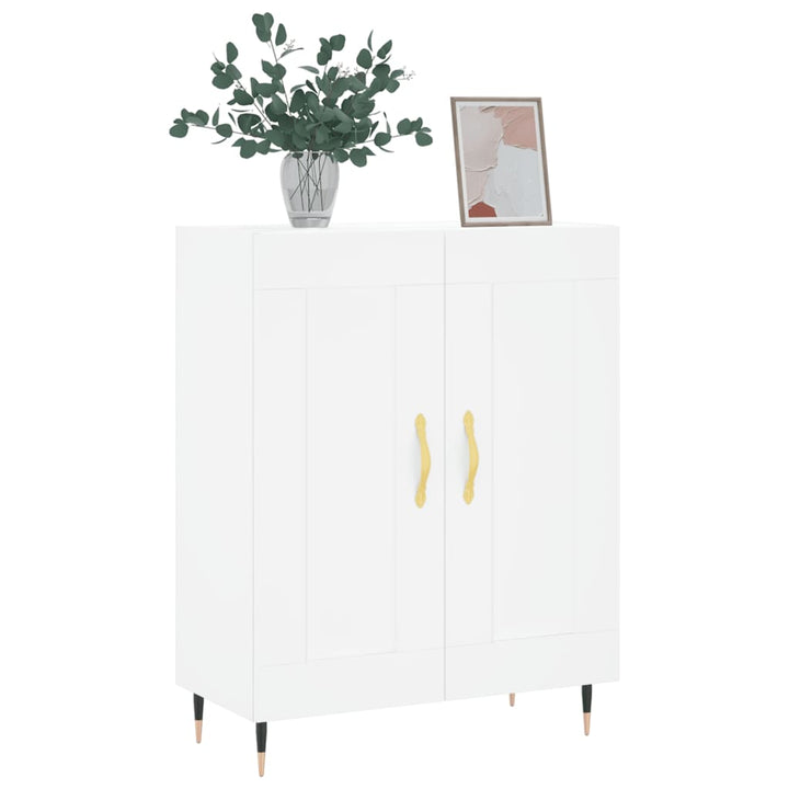 skænk 69,5x34x90 cm konstrueret træ hvid