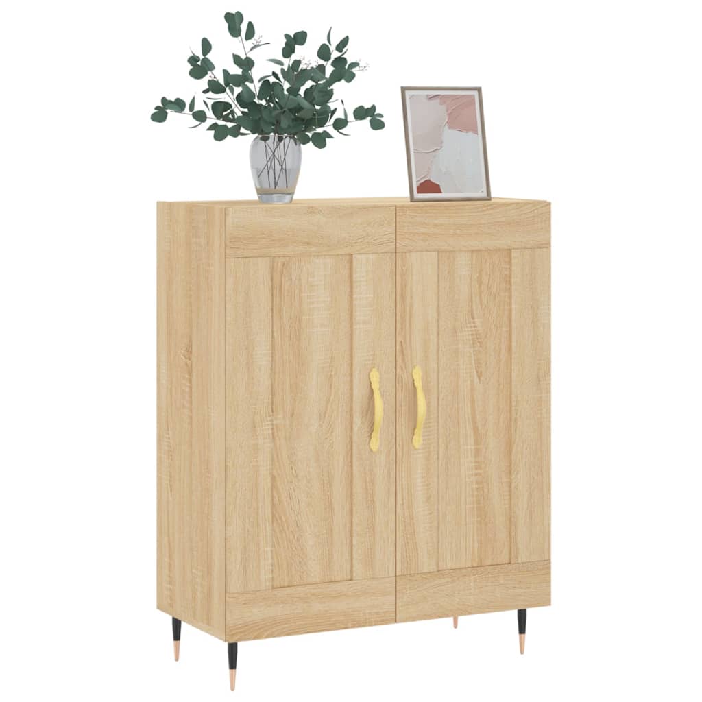 skænk 69,5x34x90 cm konstrueret træ sonoma-eg