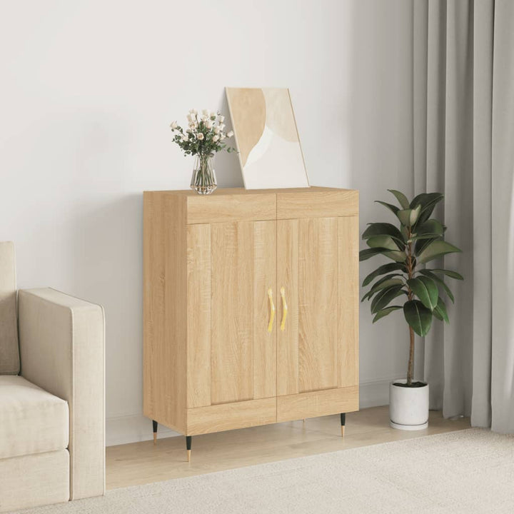 skænk 69,5x34x90 cm konstrueret træ sonoma-eg