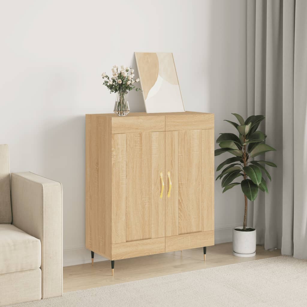 skænk 69,5x34x90 cm konstrueret træ sonoma-eg