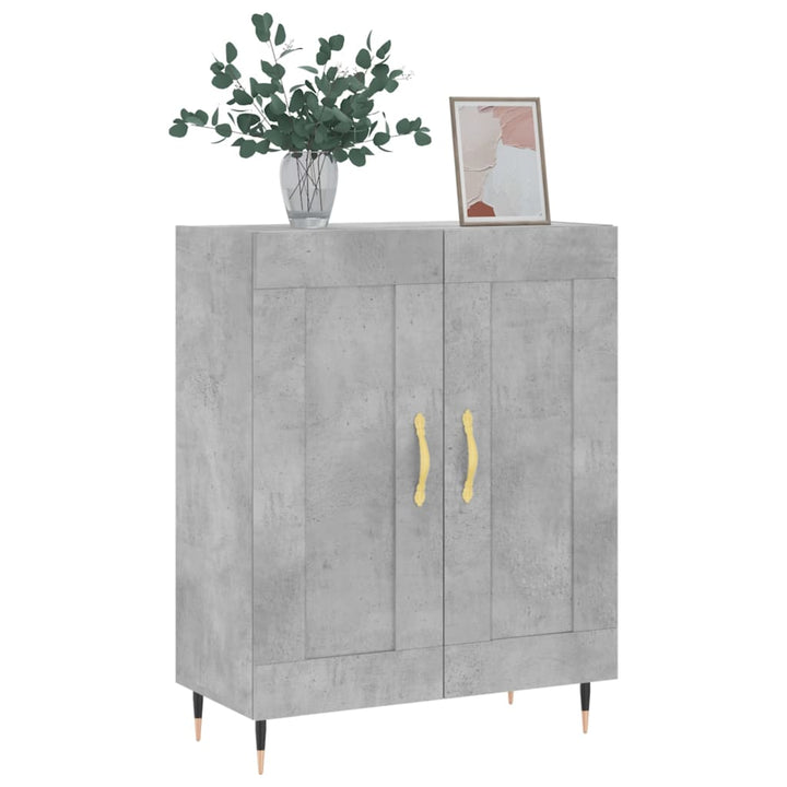 skænk 69,5x34x90 cm konstrueret træ betongrå