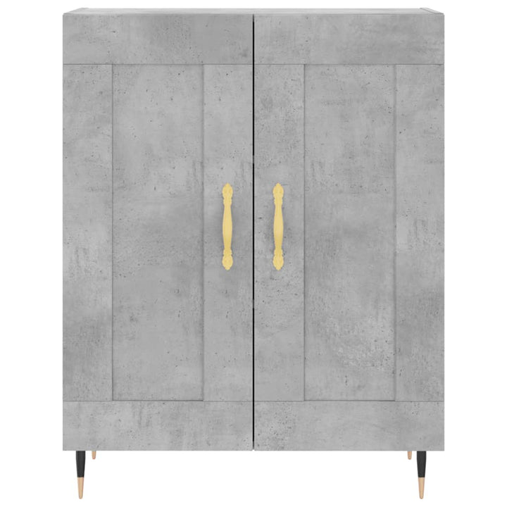 skænk 69,5x34x90 cm konstrueret træ betongrå