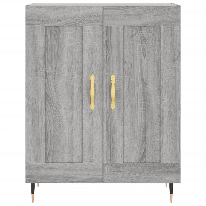 skænk 69,5x34x90 cm konstrueret træ grå sonoma-eg