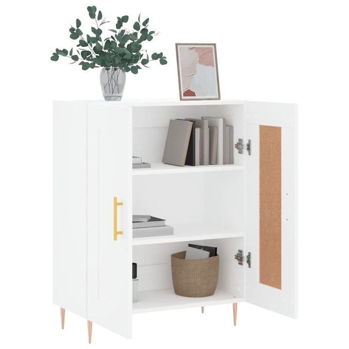 skænk 69,5x34x90 cm konstrueret træ hvid