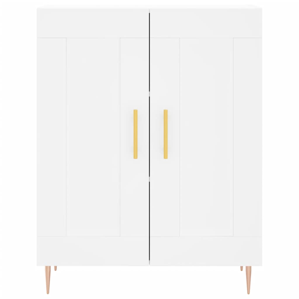 skænk 69,5x34x90 cm konstrueret træ hvid