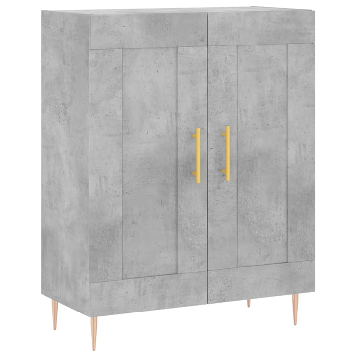 skænk 69,5x34x90 cm konstrueret træ betongrå