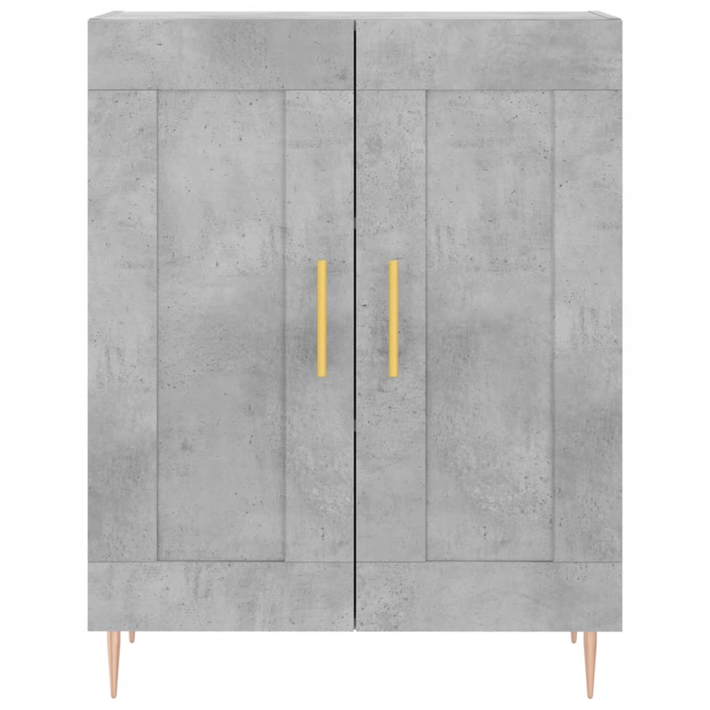 skænk 69,5x34x90 cm konstrueret træ betongrå