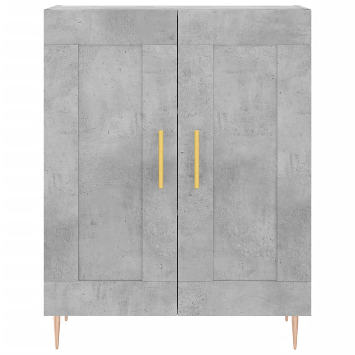 skænk 69,5x34x90 cm konstrueret træ betongrå