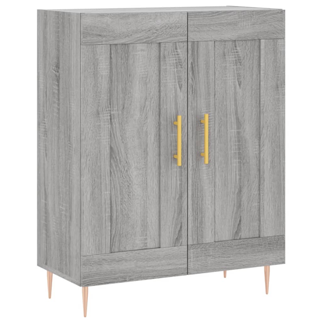 skænk 69,5x34x90 cm konstrueret træ grå sonoma-eg