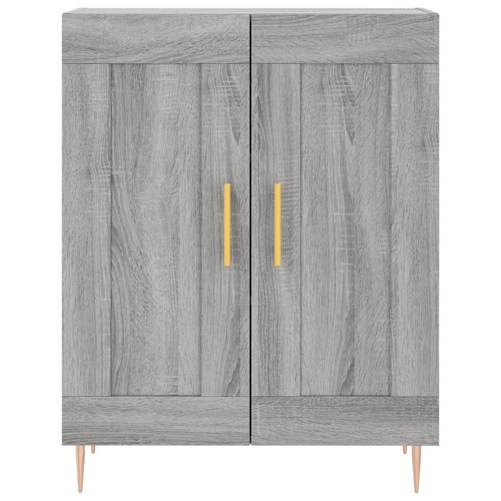 skænk 69,5x34x90 cm konstrueret træ grå sonoma-eg
