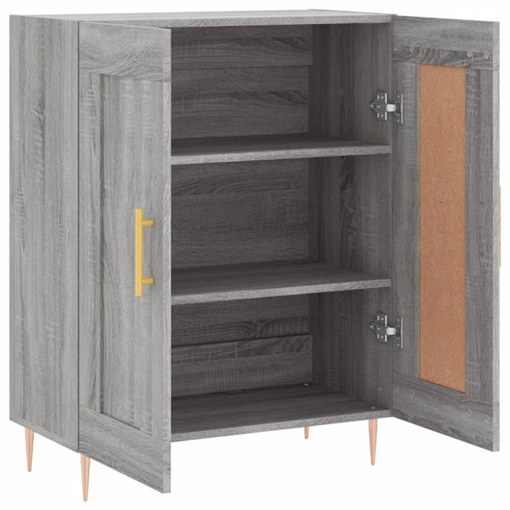 skænk 69,5x34x90 cm konstrueret træ grå sonoma-eg