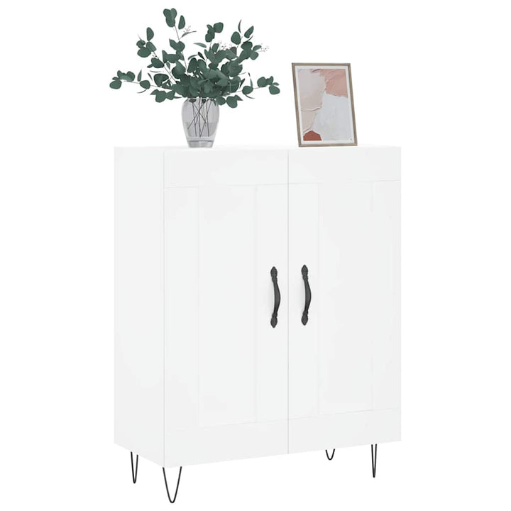skænk 69,5x34x90 cm konstrueret træ hvid
