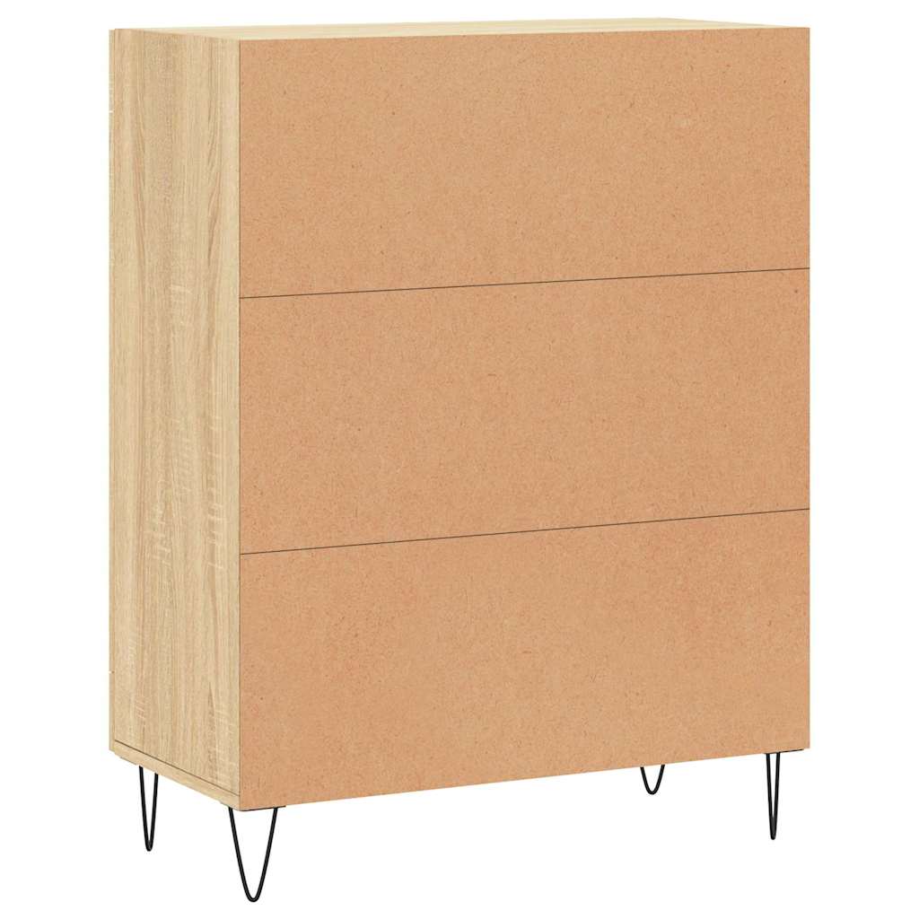 skænk 69,5x34x90 cm konstrueret træ sonoma-eg