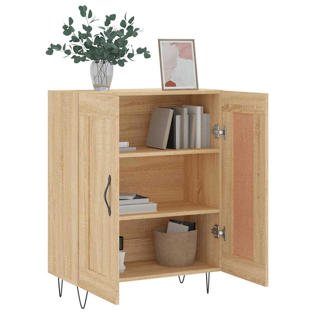 skænk 69,5x34x90 cm konstrueret træ sonoma-eg