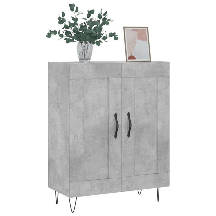 skænk 69,5x34x90 cm konstrueret træ betongrå