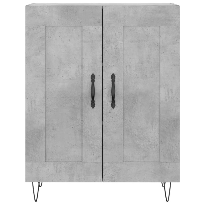 skænk 69,5x34x90 cm konstrueret træ betongrå