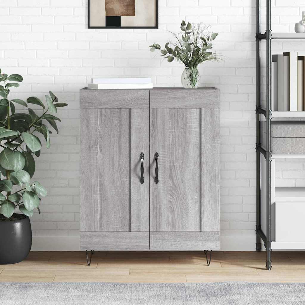 skænk 69,5x34x90 cm konstrueret træ grå sonoma-eg