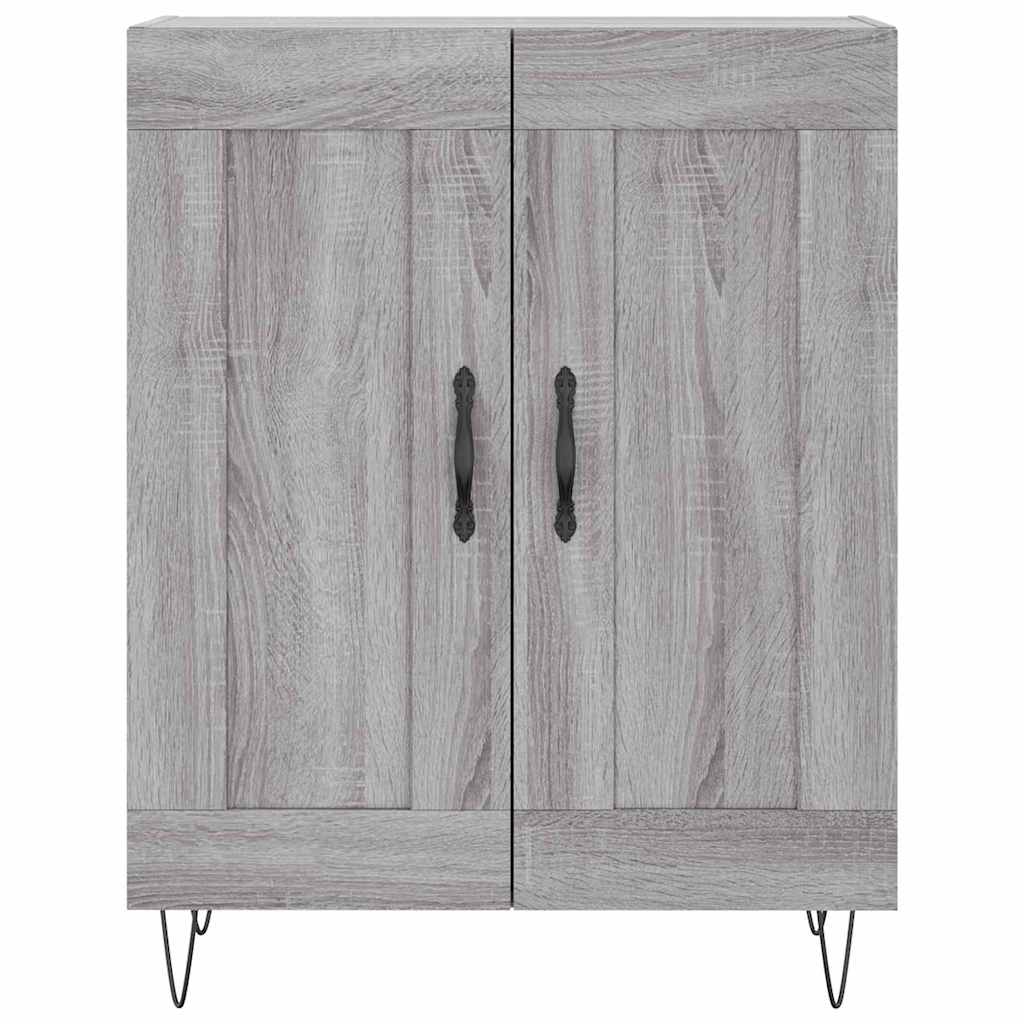 skænk 69,5x34x90 cm konstrueret træ grå sonoma-eg