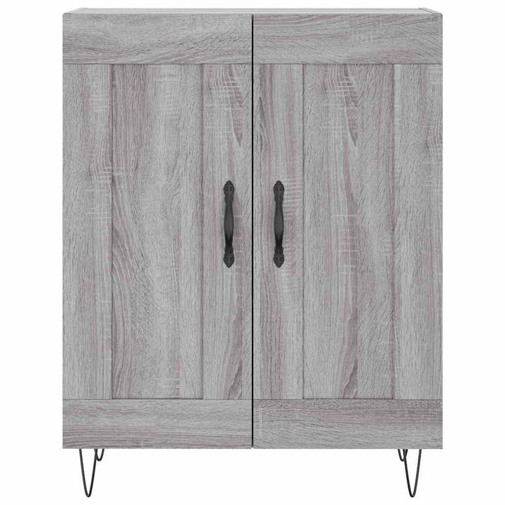 skænk 69,5x34x90 cm konstrueret træ grå sonoma-eg