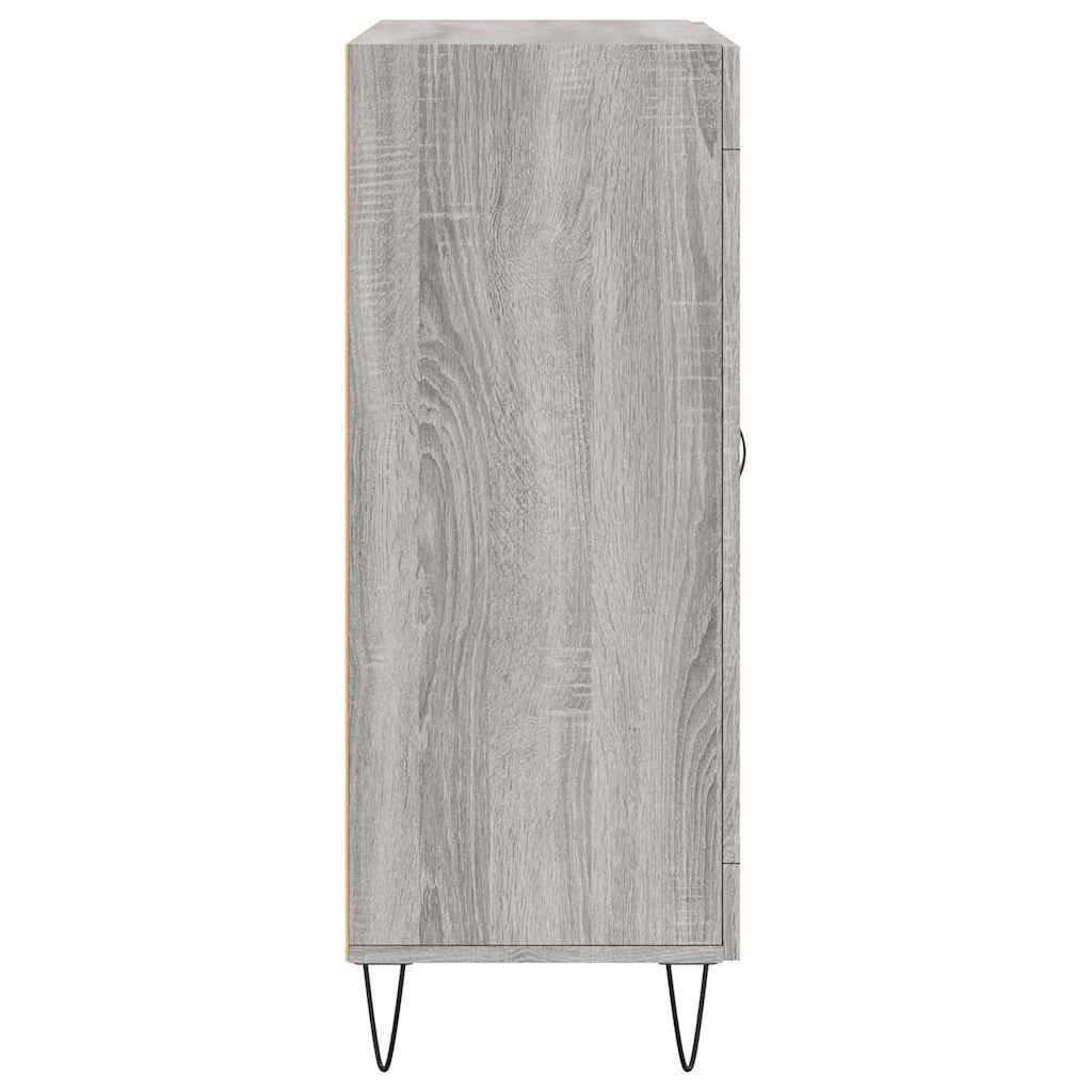 skænk 69,5x34x90 cm konstrueret træ grå sonoma-eg
