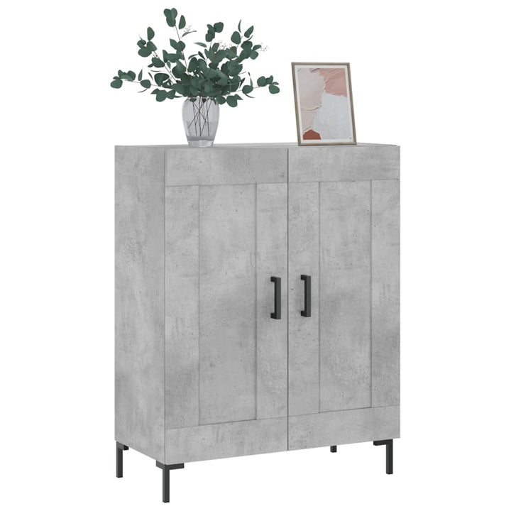 skænk 69,5x34x90 cm konstrueret træ betongrå