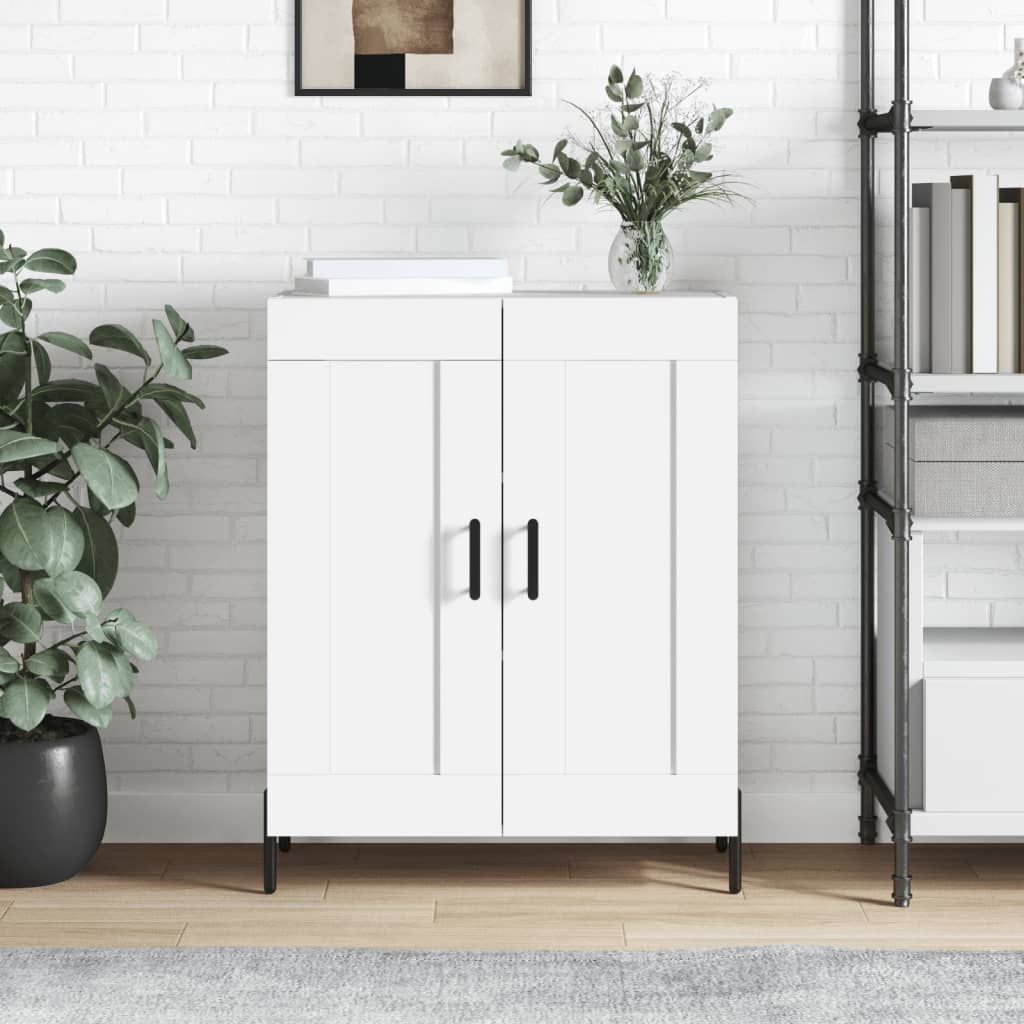 skænk 69,5x34x90 cm konstrueret træ hvid