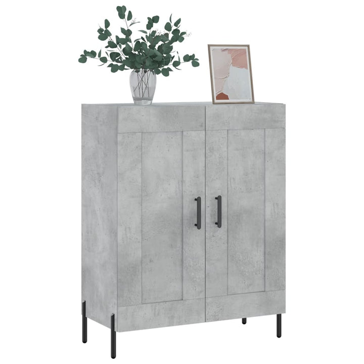 skænk 69,5x34x90 cm konstrueret træ betongrå
