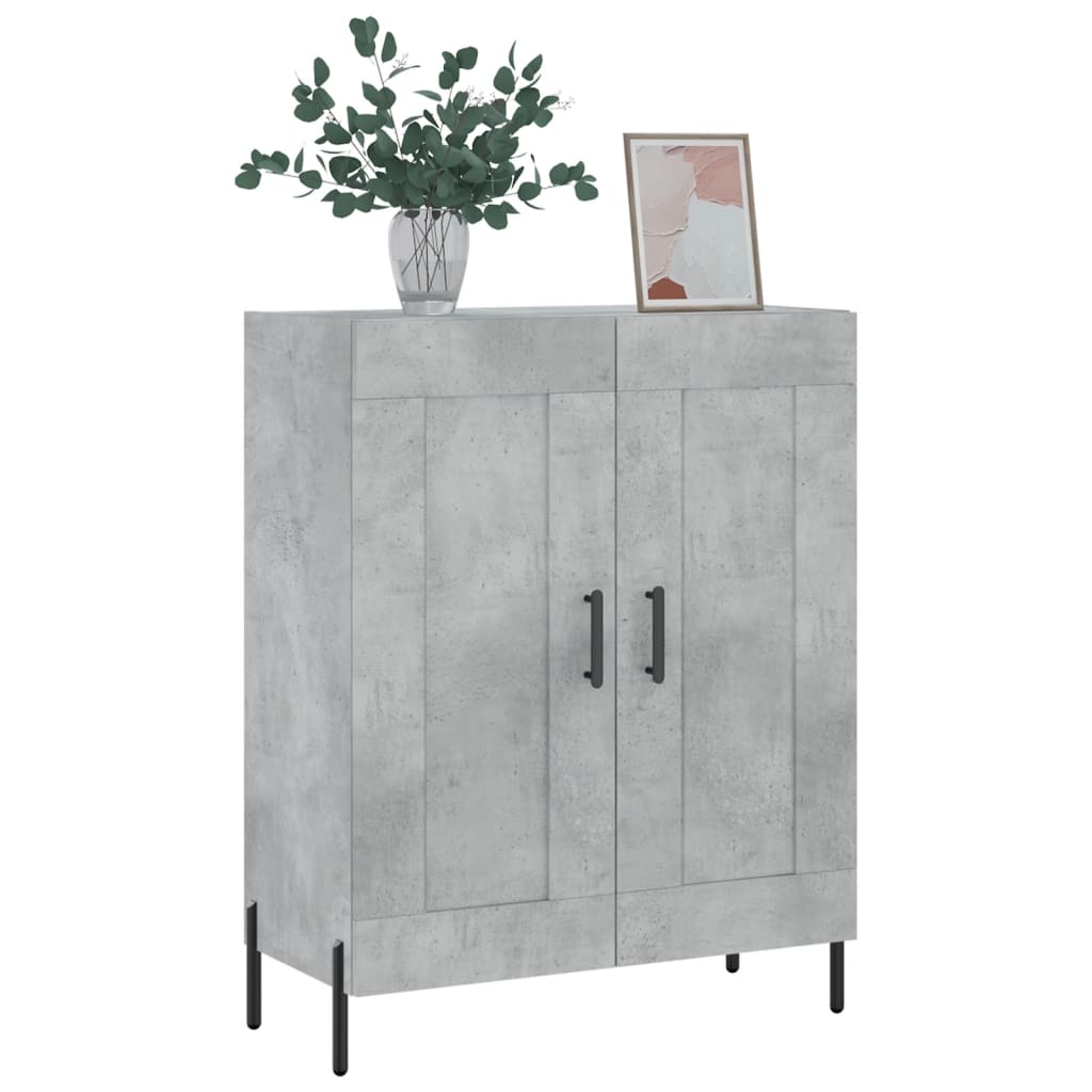 skænk 69,5x34x90 cm konstrueret træ betongrå