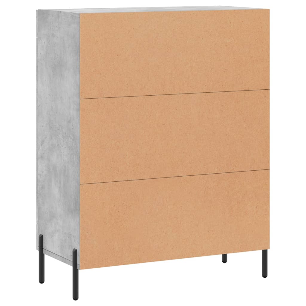 skænk 69,5x34x90 cm konstrueret træ betongrå