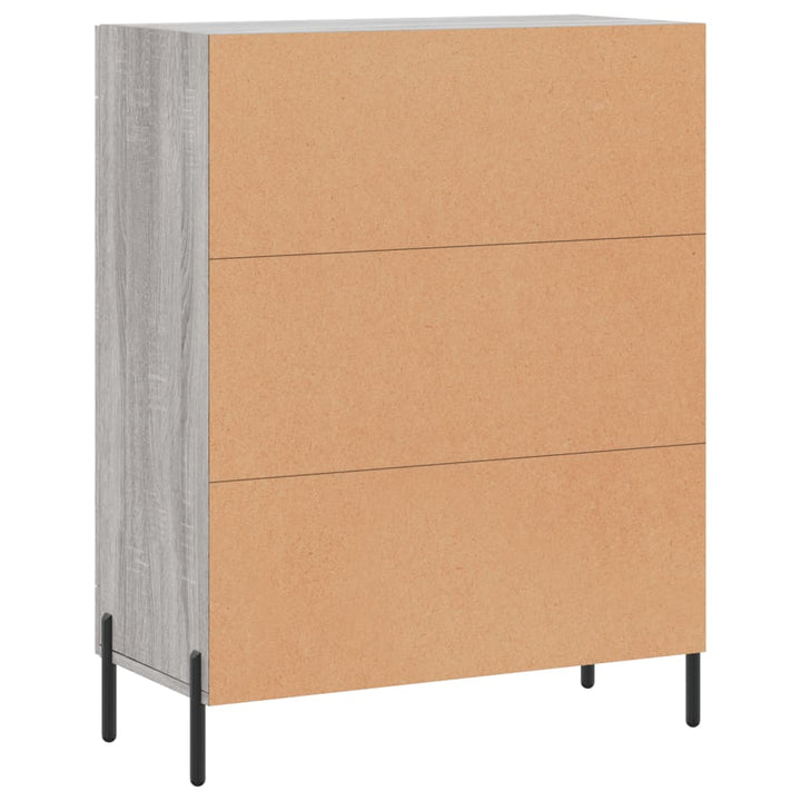 skænk 69,5x34x90 cm konstrueret træ grå sonoma-eg