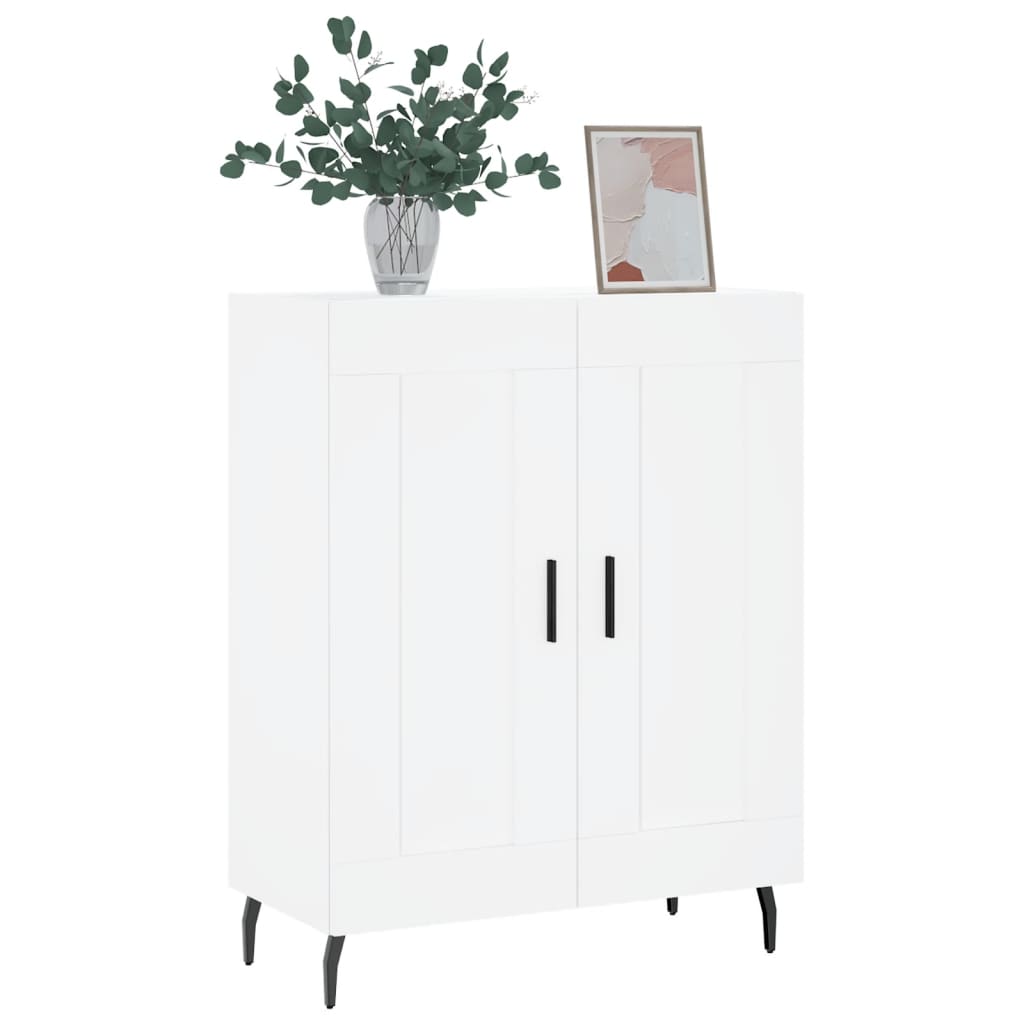 skænk 69,5x34x90 cm konstrueret træ hvid