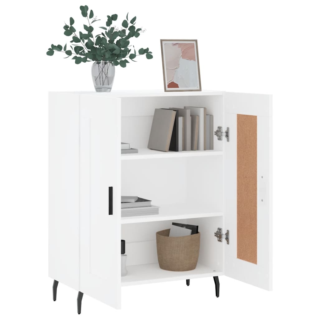 skænk 69,5x34x90 cm konstrueret træ hvid