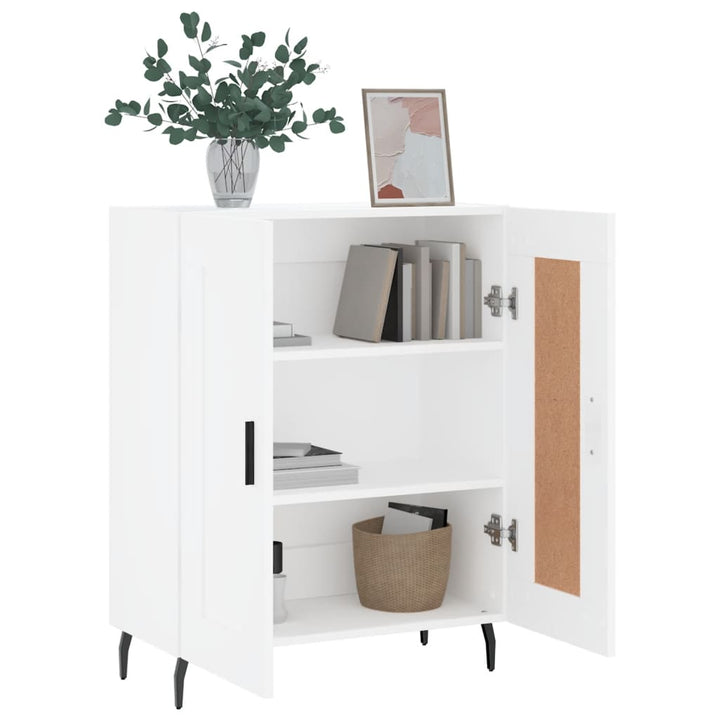 skænk 69,5x34x90 cm konstrueret træ hvid