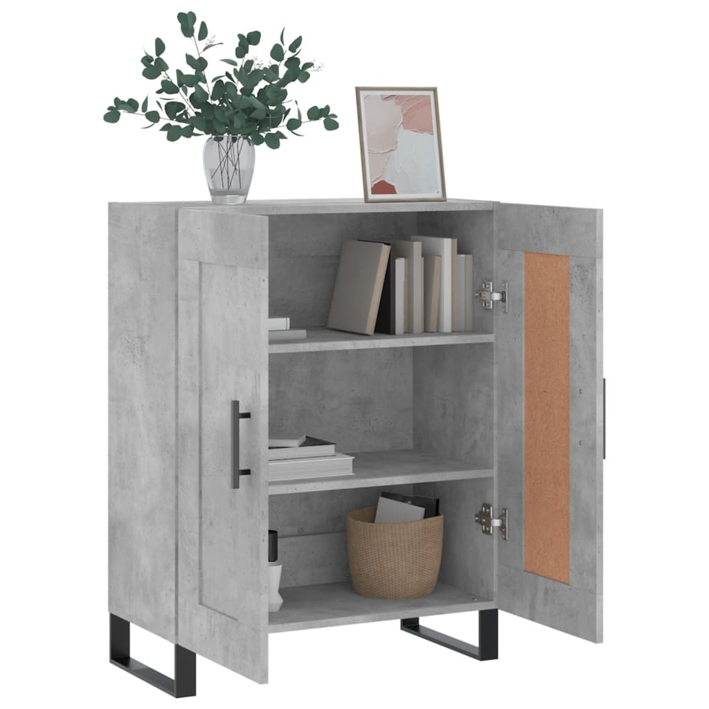 skænk 69,5x34x90 cm konstrueret træ betongrå