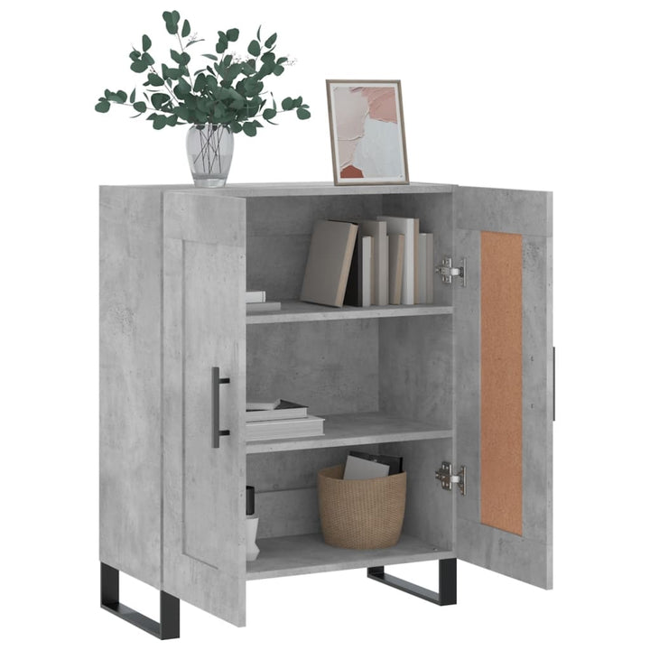 skænk 69,5x34x90 cm konstrueret træ betongrå
