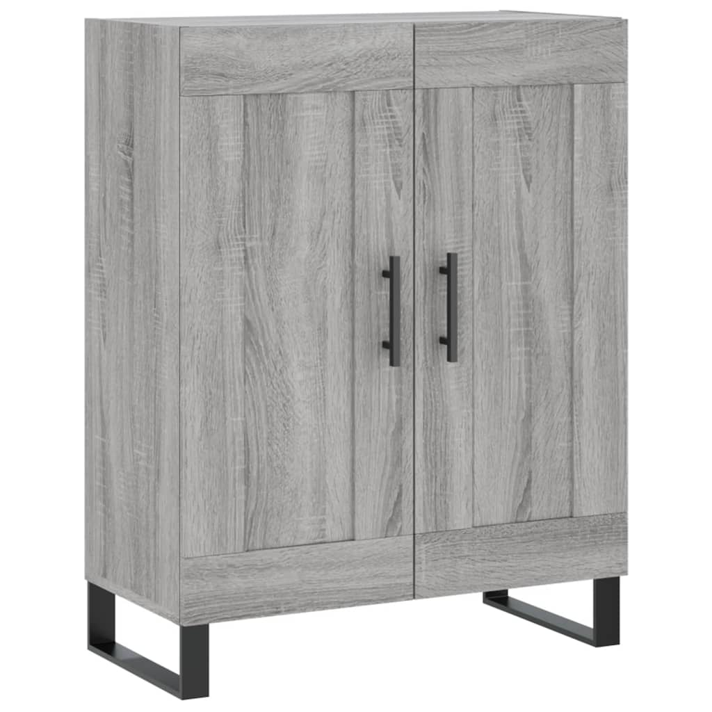 skænk 69,5x34x90 cm konstrueret træ grå sonoma-eg