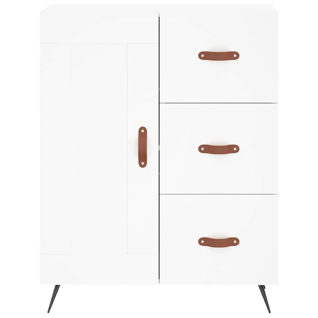 skænk 69,5x34x90 cm konstrueret træ hvid