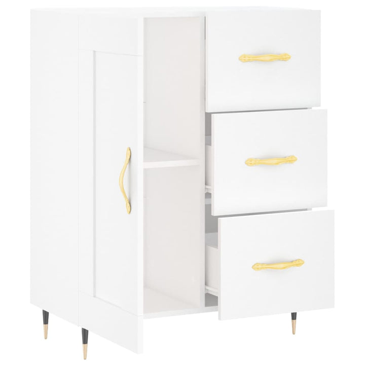 skænk 69,5x34x90 cm konstrueret træ hvid